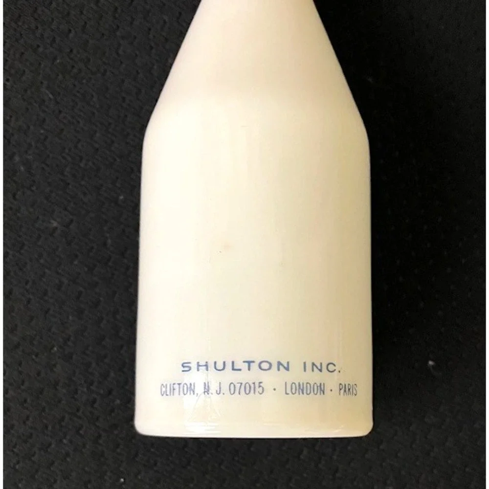 VTG Old Spice Shulton After Shave Lotion 2 3/8 Oz Milk Glass Ship Bottle Empty